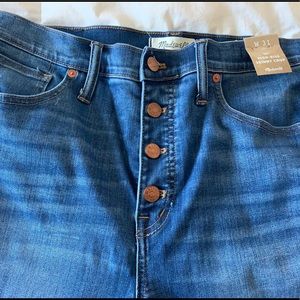 Madewell 10’ skinny high rise crop jeans size 31